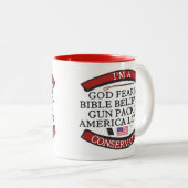 私は保守的だ ツートーンマグカップ (正面右)