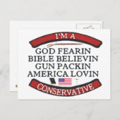 私は保守的だ ポストカード (正面/裏面)