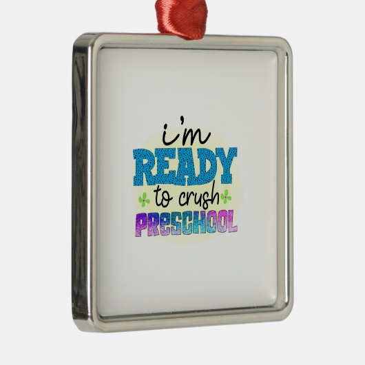 私は保育園を潰す準備ができている メタルオーナメント (右)