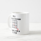 私は保育士です。いつも解決策を見つけます コーヒーマグカップ (正面左)