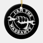 私は保証おじいちゃん整備士エンジニアの父 セラミックオーナメント (正面)