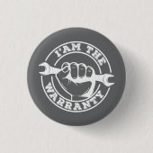 私は保証おじいちゃん整備士エンジニアの父 缶バッジ (正面)