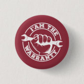 私は保証おじいちゃん整備士エンジニアの父 缶バッジ (正面)