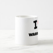 私は保証を愛します コーヒーマグカップ (中央)
