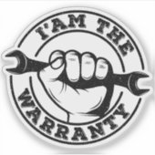 私は保証ディーゼル整備士保証ユーモア シール (正面)