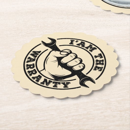 私は保証ディーゼル整備士保証ユーモア ペーパーコースター (アングル)