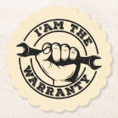 私は保証ディーゼル整備士保証ユーモア ペーパーコースター (正面)