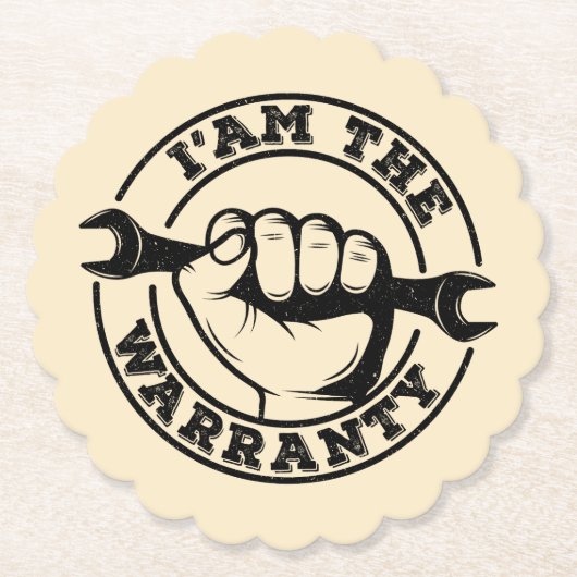 私は保証ディーゼル整備士保証ユーモア ペーパーコースター (正面)