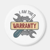 私は保証自動おもしろい整備士便利屋 マグネット (正面)