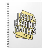 私は保請求書会計士の簿記係のギフトを聞く ノートブック (正面)