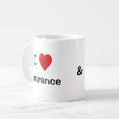 私は保険を愛します-保険は私を愛します コーヒーマグカップ (正面左)