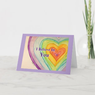 私は信じあなたのハートでArt Greeting Card サンキューカード