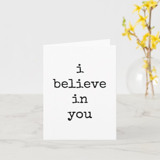 私は信じお前の文字ミニマルなカード カード (黄色い花)