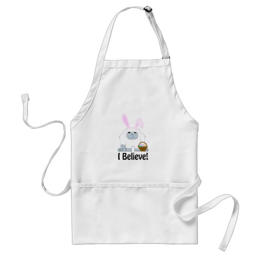私は信じます! イースター雪男 スタンダードエプロン (正面)