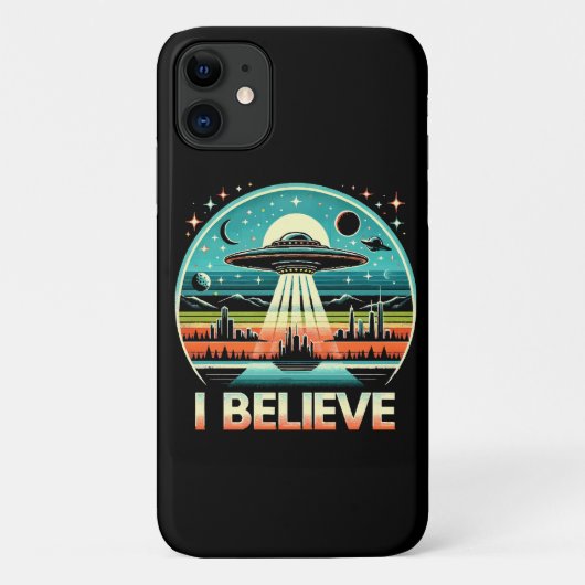 私は信じる - UFO Case-Mate iPhoneケース (裏面)