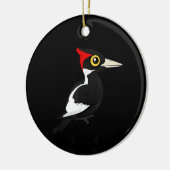 私は信じアイボリーの木ペッカーバードラブ セラミックオーナメント (左)