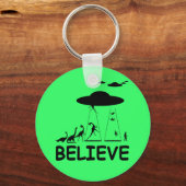 私は信じエイリアン キーホルダー (正面)