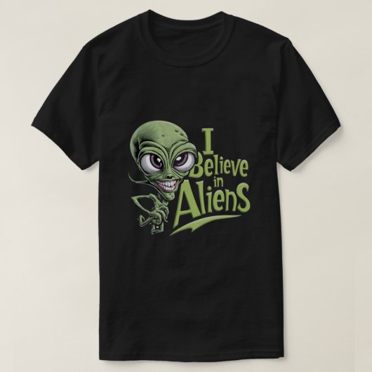 私は信じエイリアン Tシャツ (デザイン正面)