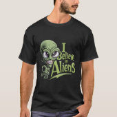 私は信じエイリアン Tシャツ (正面)