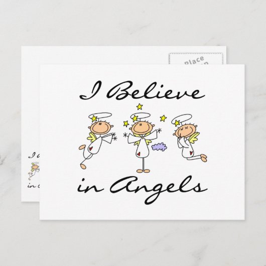 私は信じエンジェルスTシャツとギフトを着ている ポストカード (正面/裏面)