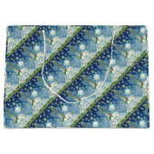 私は信じクリスマスのユニコーン大きな抱き枕 ラージペーパーバッグ (正面)