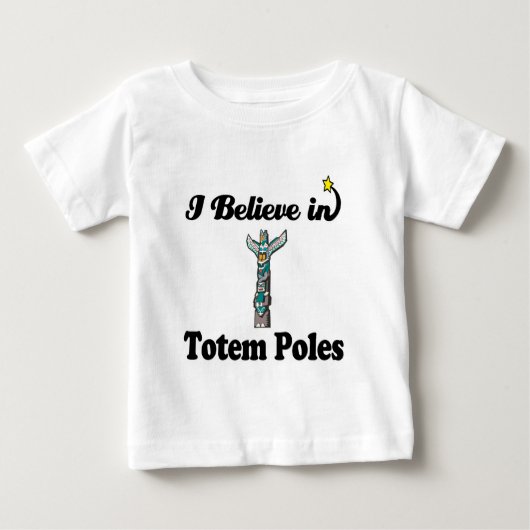 私は信じトーテムポール ベビーTシャツ (正面)