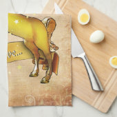 私は信じユニコーンで キッチンタオル (四つ折り)