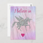私は信じユニコーンで ポストカード (正面/裏面)