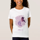 私は信じユニコーンとサンタ銀河系クリスマスに住んでいる Tシャツ (正面)