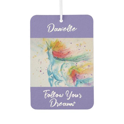 私は信じユニコー後を追ンの夢に現れる カーエアーフレッシュナー (正面)