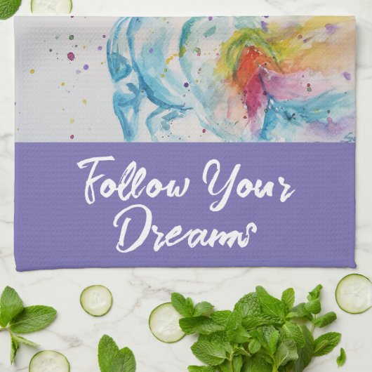 私は信じユニコー後を追ンの夢に現れる キッチンタオル (折り畳み)