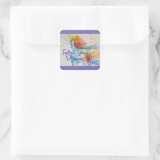 私は信じユニコー後を追ンの夢に現れる スクエアシール (バッグ)