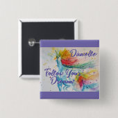 私は信じユニコー後を追ンの夢に現れる 缶バッジ (正面&裏面)