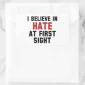 私は信じ一目で嫌いだ 長方形シール (バッグ)