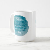 私は信じ勇気づけの練習をしている コーヒーマグカップ (正面左)