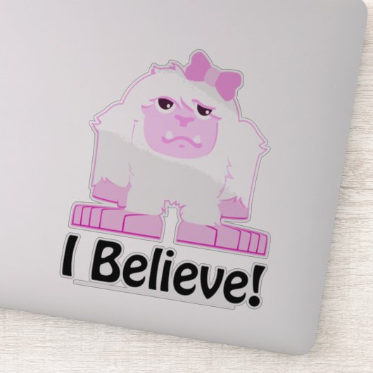 私は信じ可愛い漫画の女の子イェティ シール (詳細)