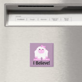 私は信じ可愛い漫画の女の子イェティ マグネット (インサイチュ (食洗機))