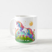 私は信じ君のユニコーン コーヒーマグカップ (正面左)