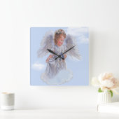 私は信じ天使だ スクエア壁時計 (ホーム)