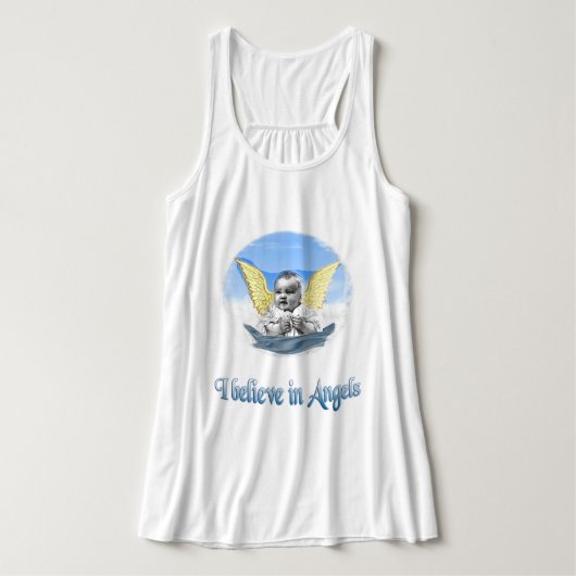 私は信じ天使だ タンクトップ (デザイン正面)