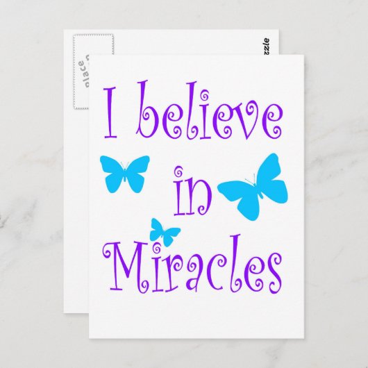私は信じ奇跡を起こす ポストカード (正面/裏面)