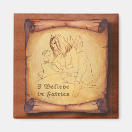 私は信じ妖精のスケッチ マグネット