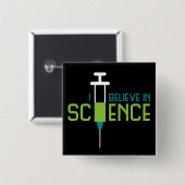私は信じ科学の分野で 缶バッジ (正面&裏面)