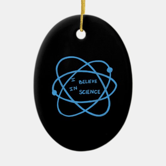 私は信じ科学先生生物学の化学を専攻している セラミックオーナメント (正面)