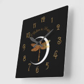 私は信じ魔法だ! スクエア壁時計 (傾斜)