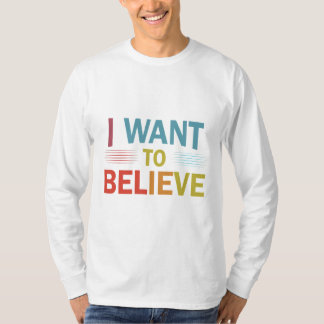 私は信じ Tシャツ