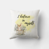 私は信じTeacupのBunnyで前向き クッション (裏面)