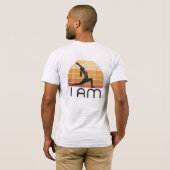 私は信仰ヨガの服のロゴTシャツ Tシャツ (裏面フル)