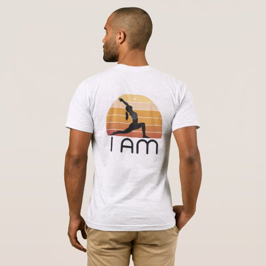 私は信仰ヨガの服のロゴTシャツ Tシャツ (裏面フル)