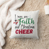 私は信走念とクリスマスの応援で感動的す クッション (ブランケット)